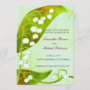 Save The Date Lily de la vallée Mariage rustique Enregistrer la