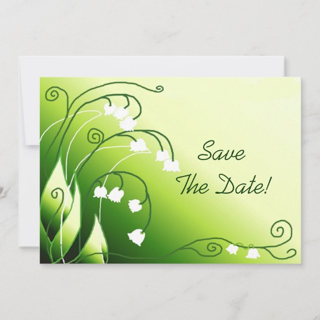 Save The Date Lily Of The Valley Enregistrer La Date (Devant)