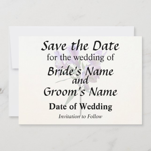 Save The Date Lily Péruvien Violet (Devant)