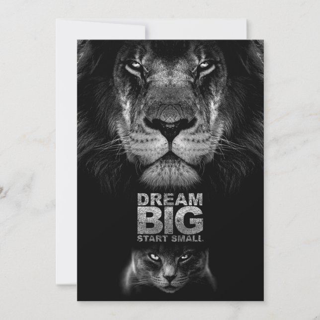 Save The Date Lion Dream BIG Start Small (Devant)