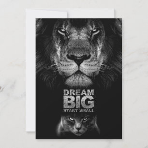 Save The Date Lion Dream BIG Start Small