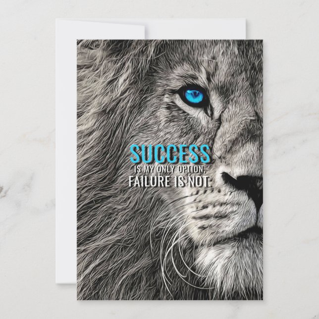 Save The Date Lion Lover Success est ma seule option (Devant)
