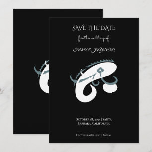 Save The Date Logo de pêche créatif – Conception moderne pour le