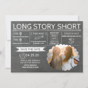 Save The Date Long Story Short  Photo du même sexe Enregistrer l