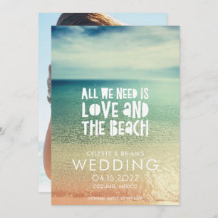 Save The Date Love and the Beach Wedding Photo Sauvez la date