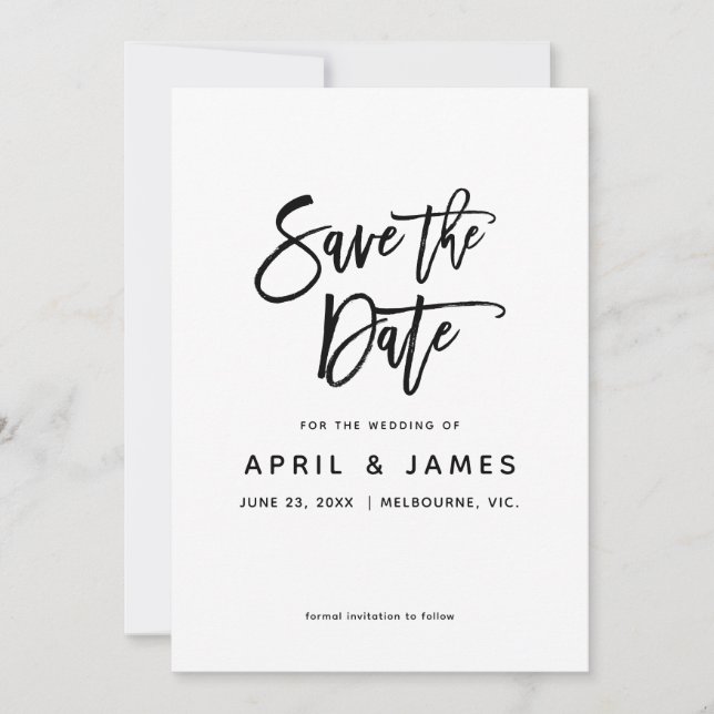 Save The Date Love Brush Typography (Devant)