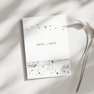 Save The Date Love côtière Sandy Beach Minimal Mariage