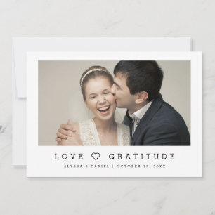 Save The Date Love & Gratitude Modern Chic Heart Mariage photo