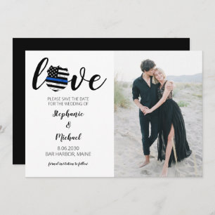 Save The Date Love Police Police Police Mariage Photo