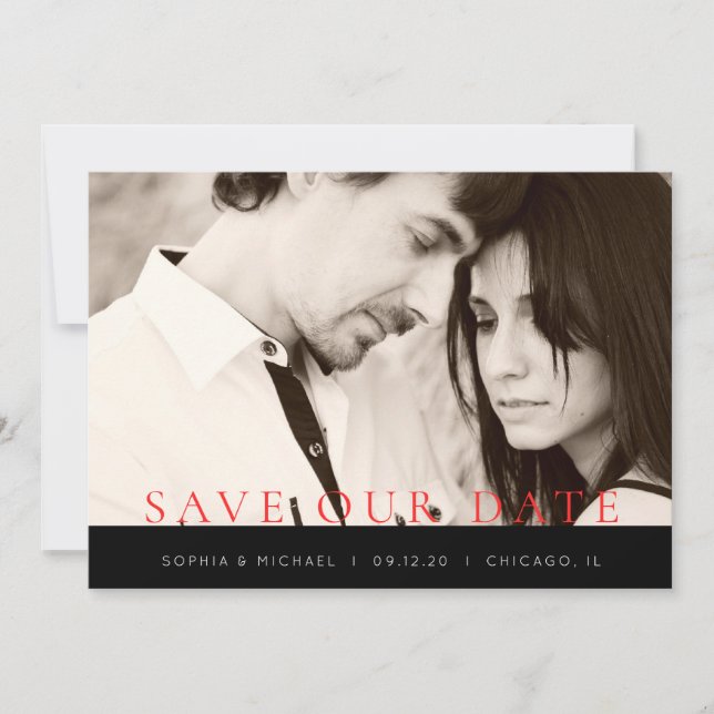 Save The Date Love Strokes Enregistrer la date (Devant)