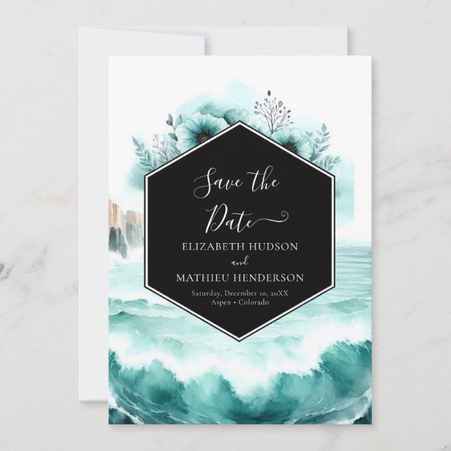 Save The Date Lovely Classic Mariage nautique (Devant)