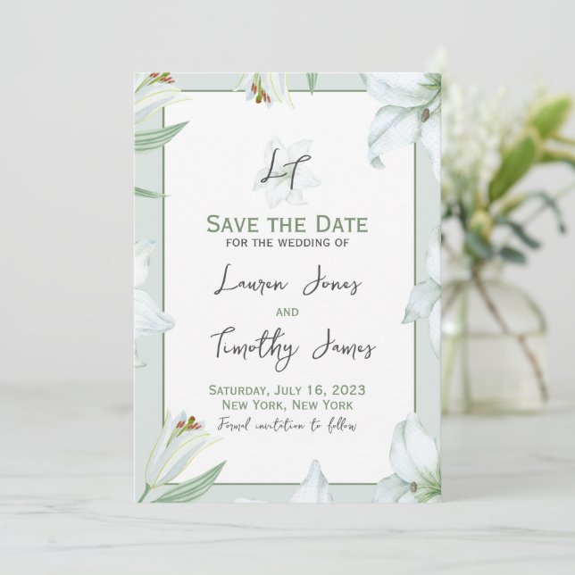 Save The Date Loving Lillies Enregistrer la date (Debout devant)
