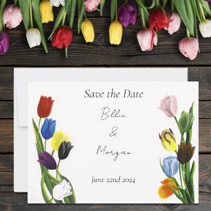 Save The Date LQBTQ plus Fleurs de tulipes
