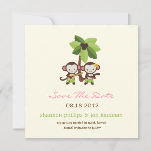 Save The Date Luau Monkeys Sauvez La Date Annonce