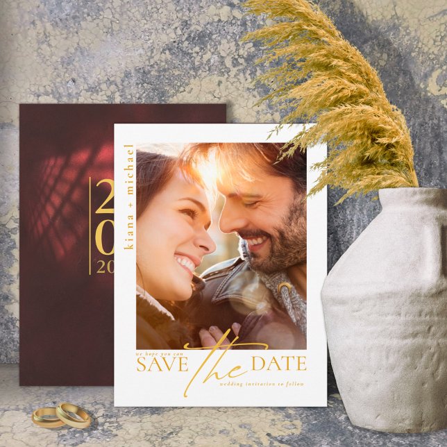 Save The Date Lumière de la lune Romance Mariage Bourgogne ID881 (Créateur téléchargé)