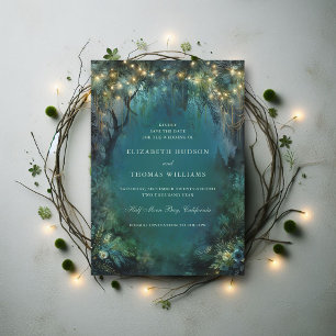 Save The Date Lumières de Fées de la Forêt Enchantée Mariage Boi