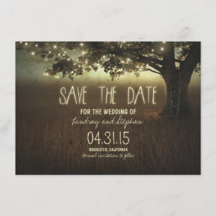 Save The Date lumières de nuit romantique rustique enregistrer l