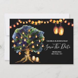 Save The Date Lumières de safari africaines de campagne