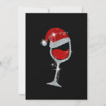 Save The Date Lunettes de vin Santa Chapeau Noël Funny Xmas Vin<br><div class="desc">C'est un gant de Christmas. Votre famille,  les amis ou les children aimeront que vous fassiez ce que vous voulez. Wishing you and your familiy and friends a Merry Christmas.</div>