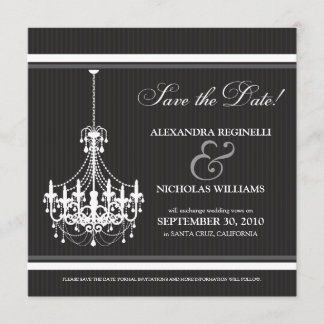 Save The Date Lustre classique Enregistrer la date (noir/blanc)