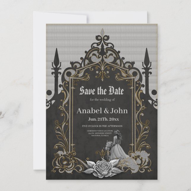 Save The Date Luxe et romance. (Devant)