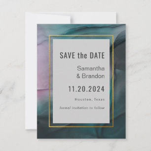Save The Date Luxe Jewel Tones Enk Wash Wedding Enregistrer la d