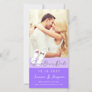 Save The Date M. et Mme Flip Flops Daisies Mariage sur la plage
