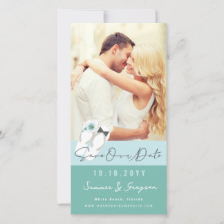 Save The Date M. et Mme Flip Flops Photo de mariage à la plage d