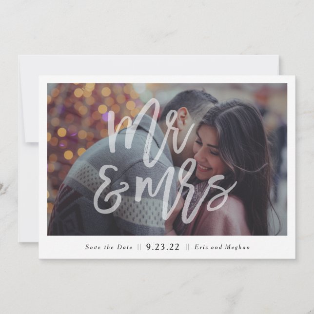 Save The Date "M. & Mme." Photo Enregistrer la date (Devant)