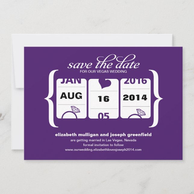 Save The Date Machine à Sous Enregistrer la Date - Mariage (Devant)