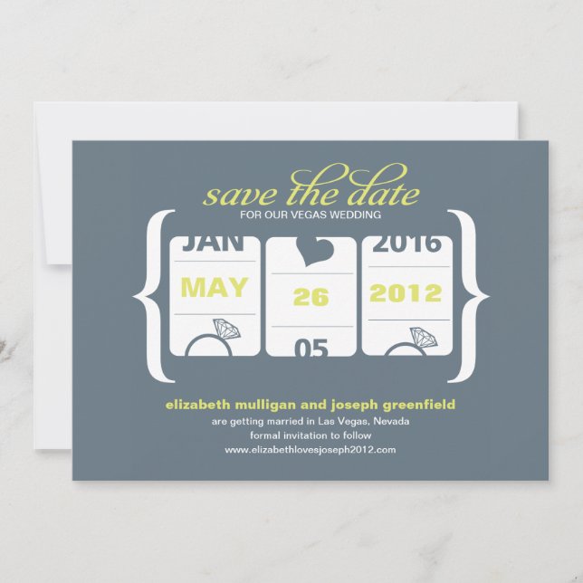 Save The Date Machine à Sous Enregistrez la Date - Mariage (Devant)