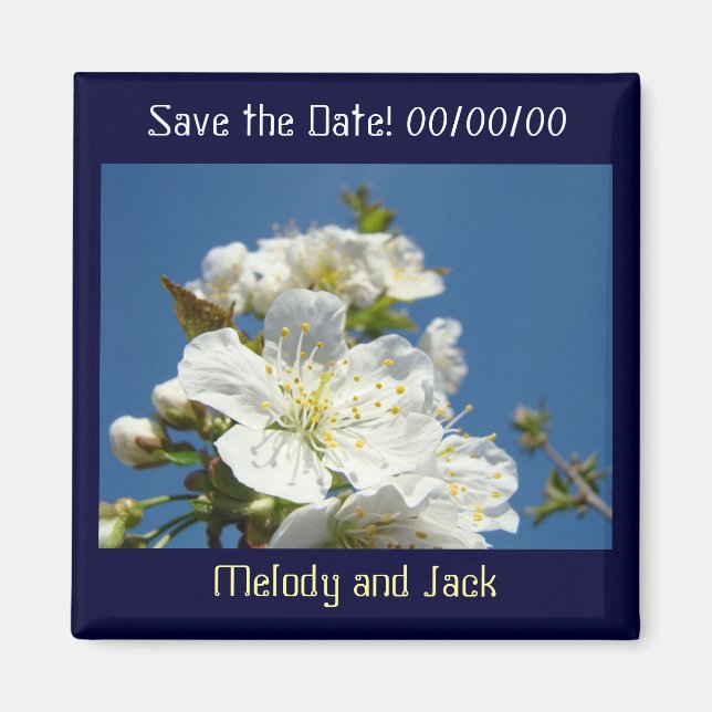 Save the Date! magnets Wedding magnet Blossoms (Devant)