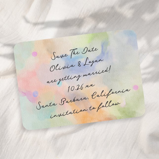 Save The Date Magnifique calligraphie moderne aquarelle abstrait (Créateur téléchargé)