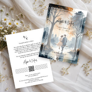 Save The Date Magnifique Couple Exquis Se Balançant Mariage Dans