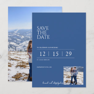 Save The Date Magnifique Mariage Bleu