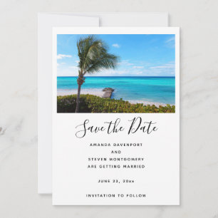 Save The Date Magnifique mariage tropical sous les palmiers dans