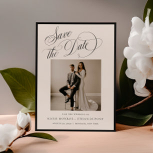 Save The Date Magnifique Photo de Mariage Enregistrer la Date