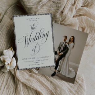 Save The Date Magnifique Photo de Mariage Enregistrer la Date