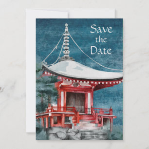 Save The Date Magnifique Temple Japonais Mariage de la nature no