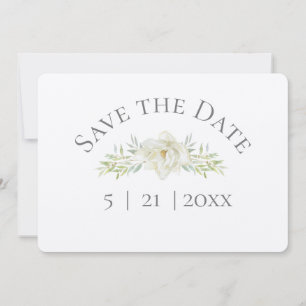 Save The Date Magnolia blanche Sauvez la date avec photo