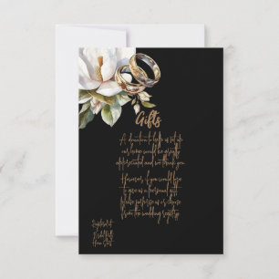 Save The Date Magnolia Mariage Rings Gold Black Wedding Cadeaux