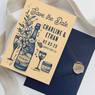 Save The Date Main Drawn Funky Handwriting Enregistrer la date