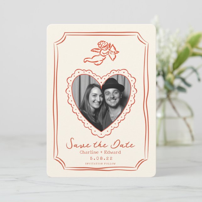 Save The Date Main Drawn Funky Handwriting Enregistrer la date (Créateur téléchargé)