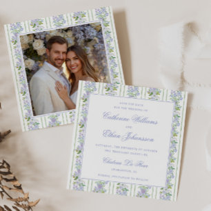 Save The Date Maison Romantique Cadre Floral Mariage