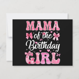 Save The Date Maman De La Fille Anniversaire Famille Rose Coquet