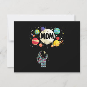 Save The Date Maman de l'anniversaire garçon astronaute de l'esp