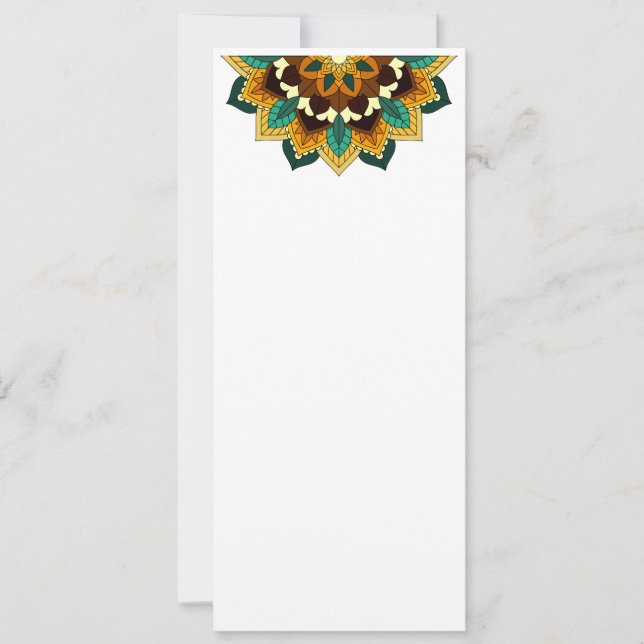 Save The Date Mandala Motif 2002 en jaune et bronzette (Devant)