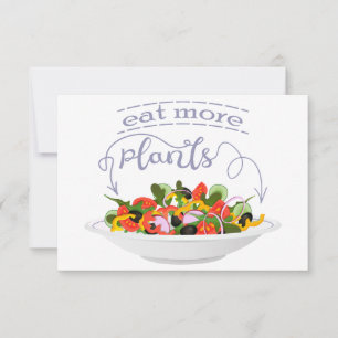 Save The Date Mangez plus de plantes frais motivation salade let