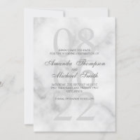 Marbre classique Mariage élégant Enregistrer la da