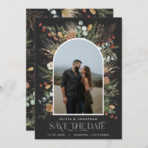 Save The Date Mariage 1 arche photo aquarelle botanique floral s
